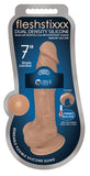 "7 Inch Fleshstixxx Silicone Dildo with Balls - Latte CN-19-0540-12"