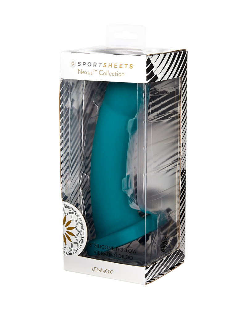 Nexus Collection - Lennox - 8 Inch Vibrating Hollow Dildo - Emerald
