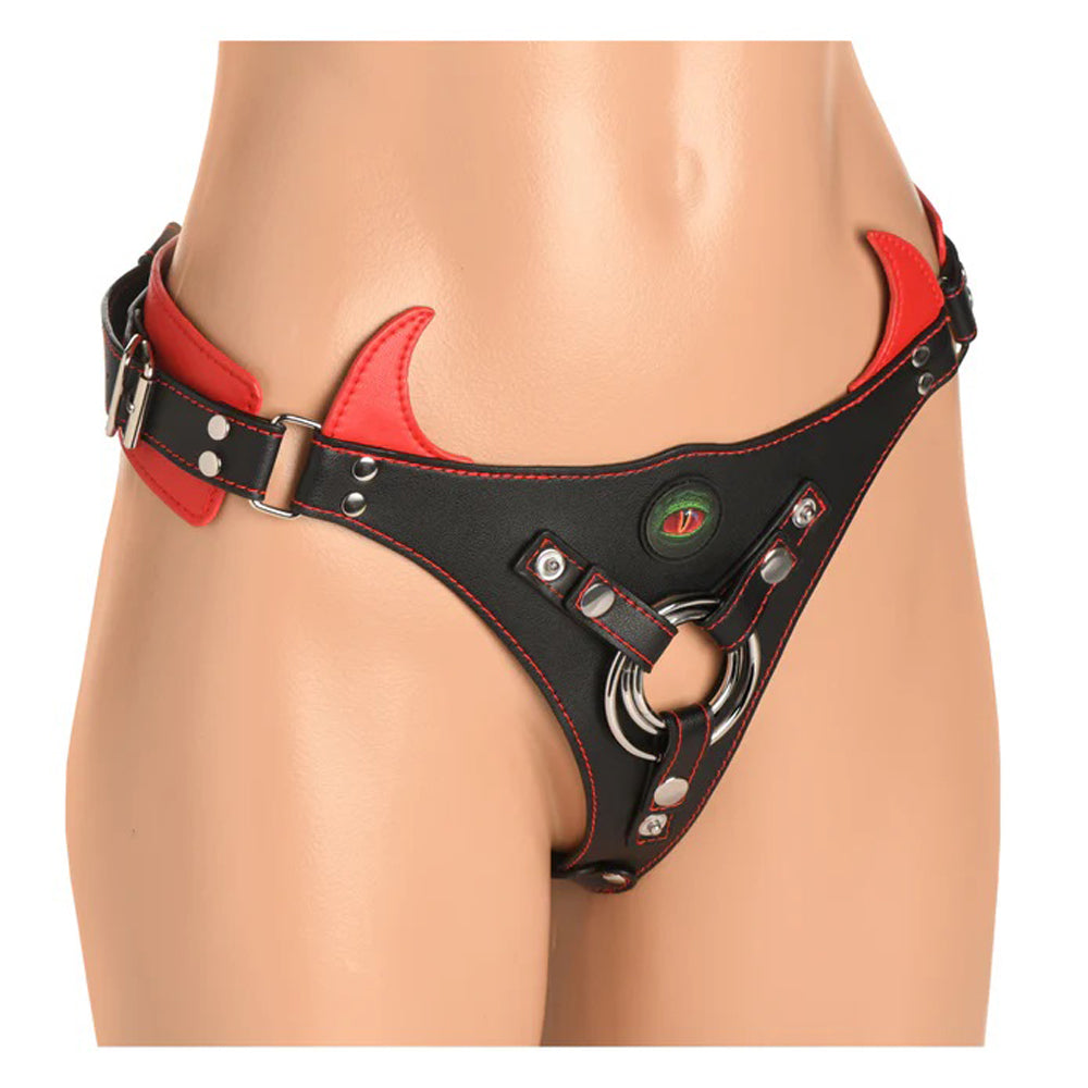 "Horny Devil Strap-on Harness Red CC-AH549-RED"