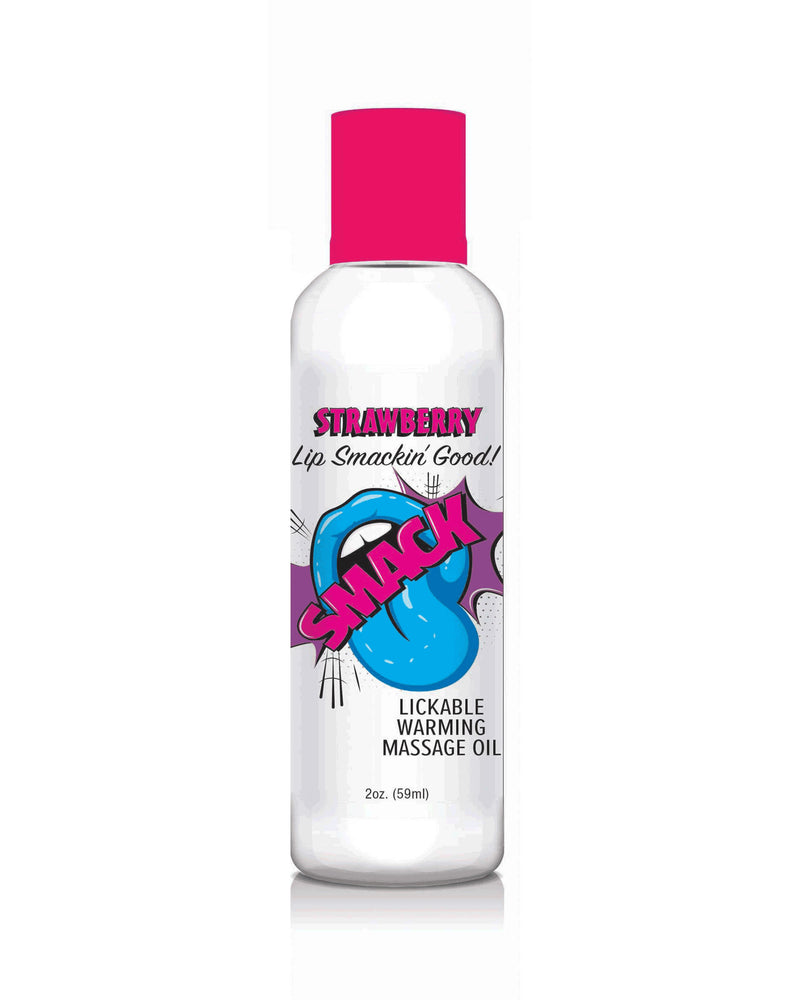 Smack Warming and Lickable Massage Oil - Strawberry 2 Oz