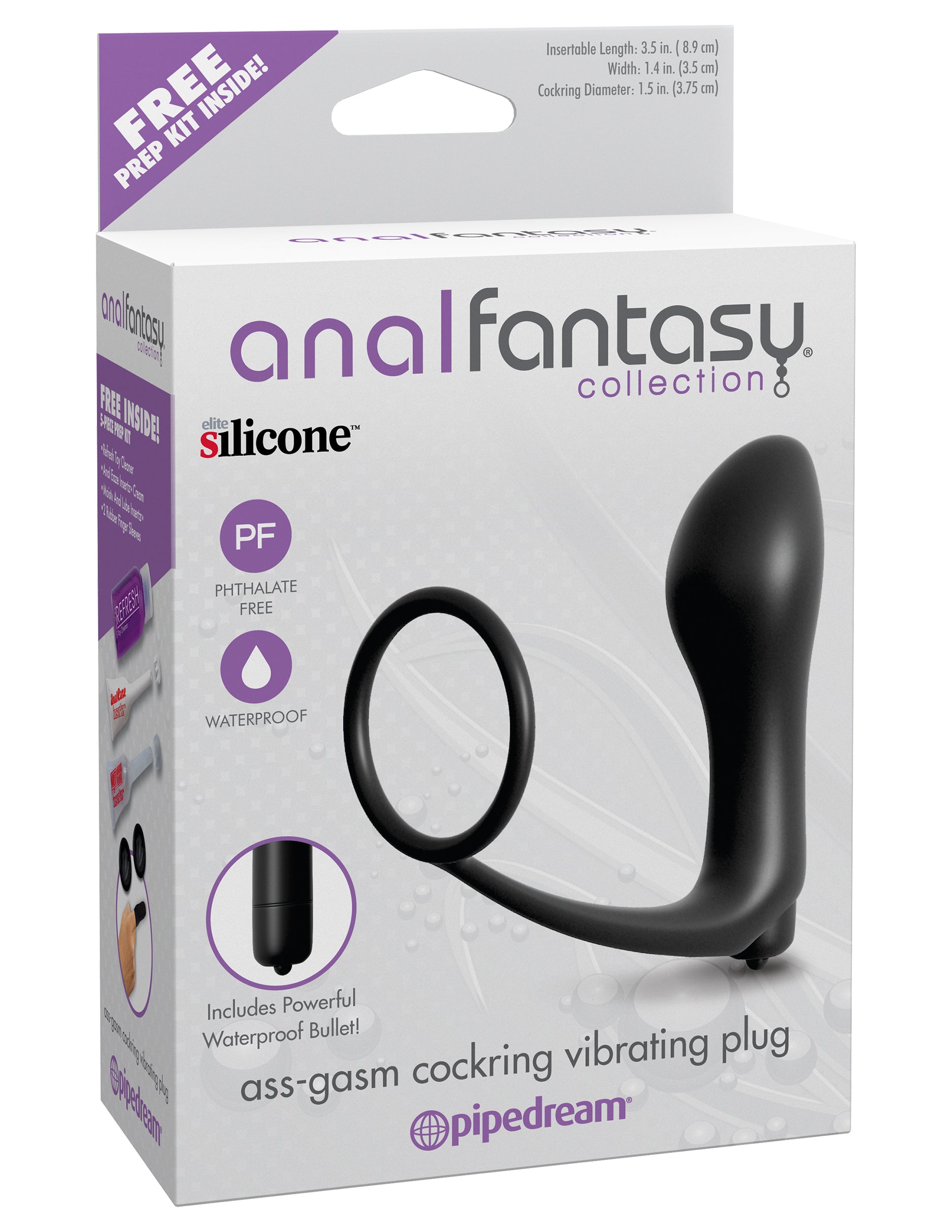 Anal Fantasy Collection Ass Gasm Cockring Vibrating Plug