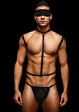 Envy 3 Pc Wet Look Chest Harness - Medium/large - Black