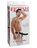 Fetish Fantasy Series 8-Inch Vibrating Hollow Strap-on - Black