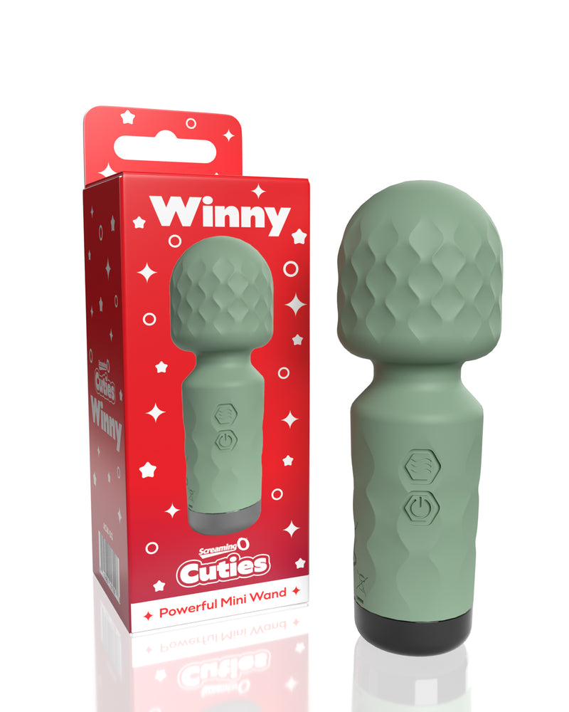 Screaming O Cuties Winny Vibrating Mini Wand - Sage Green