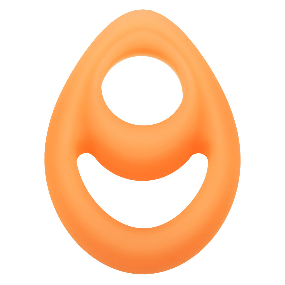 Alpha Glow-in-the-Dark Liquid Silicone Teardrop Ring - Orange