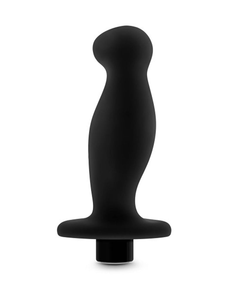 "Anal Adventures- Platinum- Silicone Vibrating Prostate Massager 02-Black BL-11625"