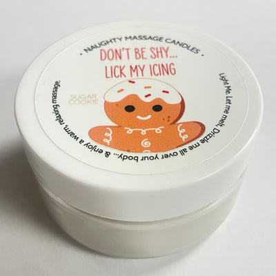 "Don't Be Shy Lick My Icing Massage Candle - Sugar Cookie 1.7 Oz KS14310"