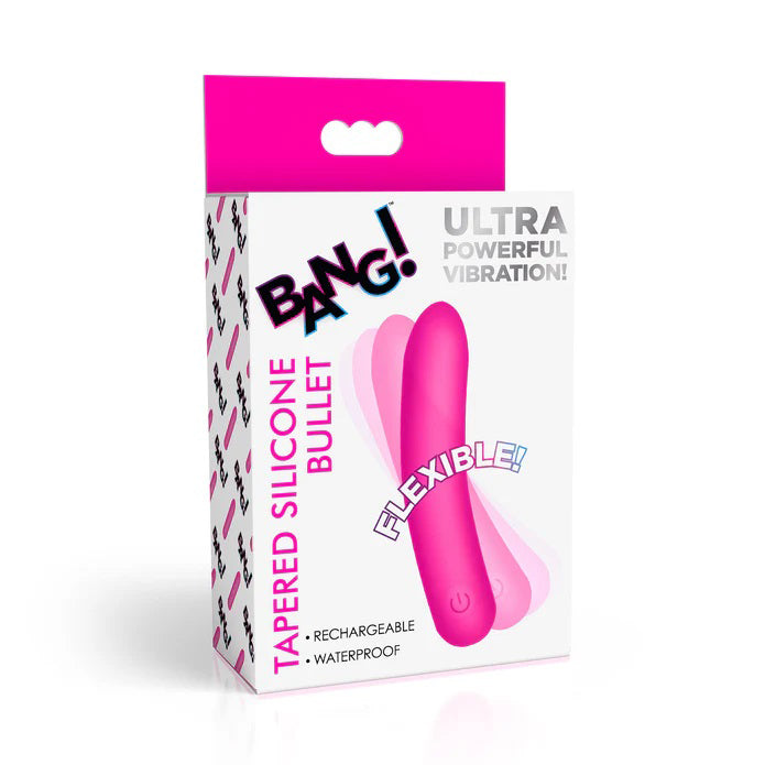 Tapered Flexible Silicone Bullet - Pink