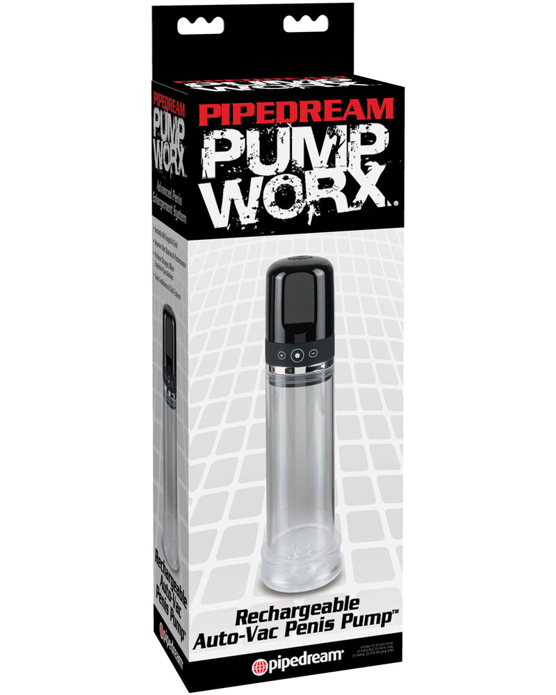 Pump Worx Rechargeable 3-Speed Auto-Vac Penis Pump