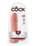 King Cock - Dildo With Balls / Suction - 6"  Black/Brown/Flesh/Tan/Clear/