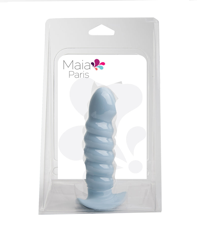 "Paris Silicone Ribbed Dong - Blue MT2517-B4"