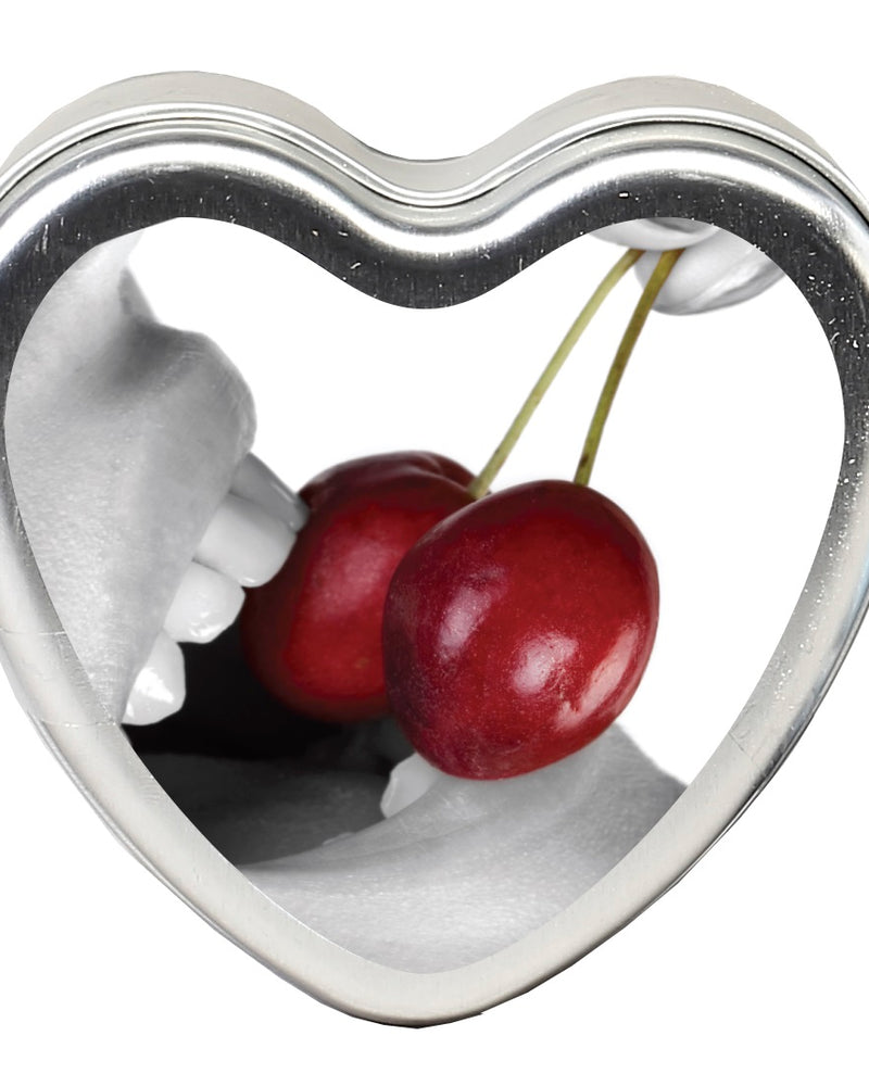 "Edible Heart Candle - Cherry - 4 Oz. EB-HSCK001"