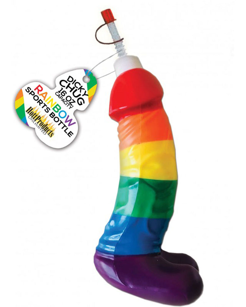 "Rainbow Dicky Chug Sports Bottle 16 Oz Capacity HTP3264"