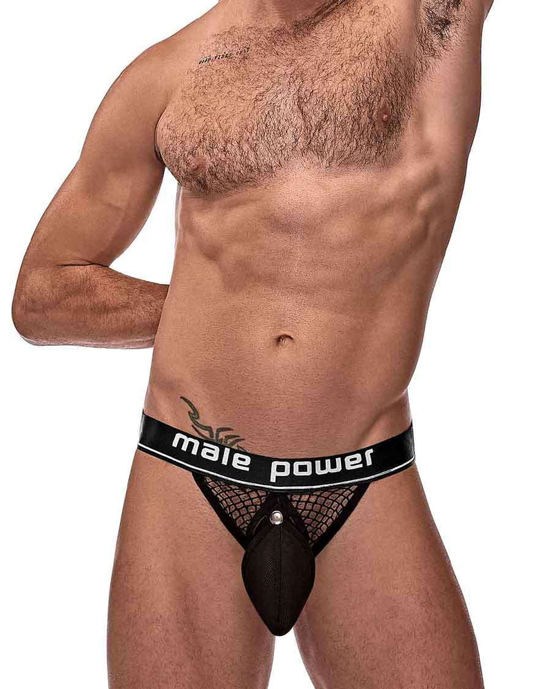 Cock Pit Net Cock Ring Jock - S/ M - Black