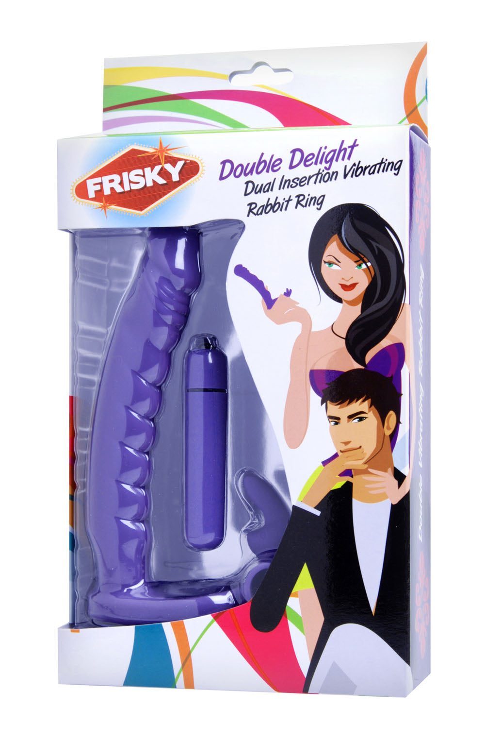 Double Delight Dual Insertion Vibrating Rabbit Cock Ring