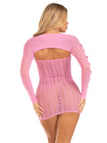 2 Pc Sweetheart Striped Tube Dress - One Size - Pink