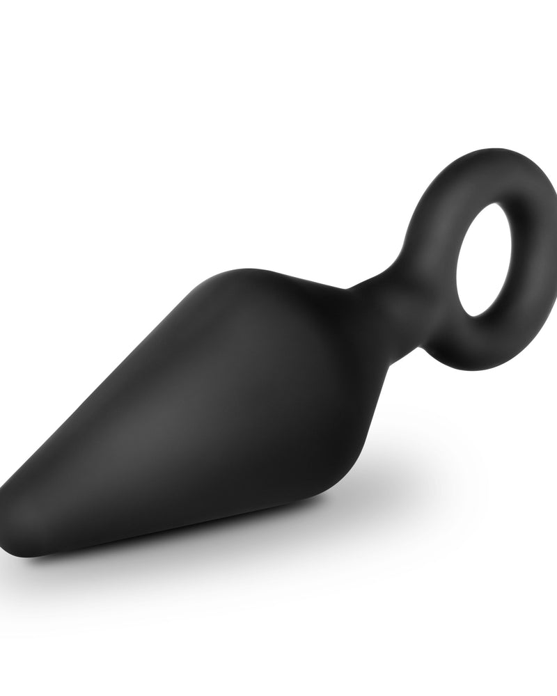 "Anal Adventures Platinum - Silicone Loop Plug - Large - Black BL-10985"