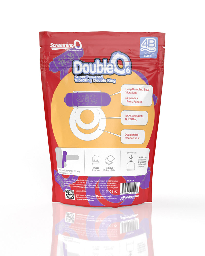 "Screaming O 4b - Double O Super Powered Vibrating Double Ring - Grape SO-4BD6-GP"