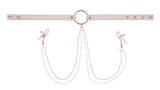 "Peaches N Creame Collar With Nipple Clamps - Pink SS09963"