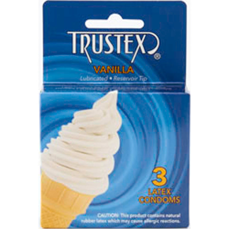 "Trustex Flavored Lubricated Condoms - 3 Pack - Vanilla AL-4010"