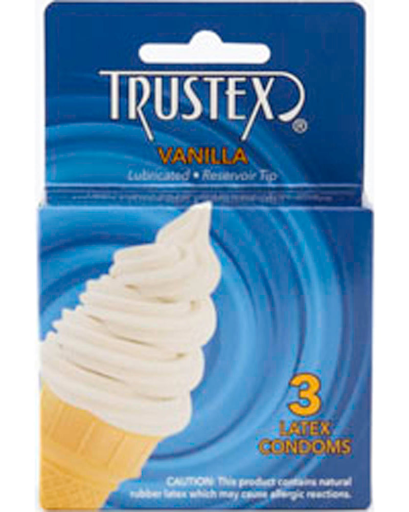 "Trustex Flavored Lubricated Condoms - 3 Pack - Vanilla AL-4010"