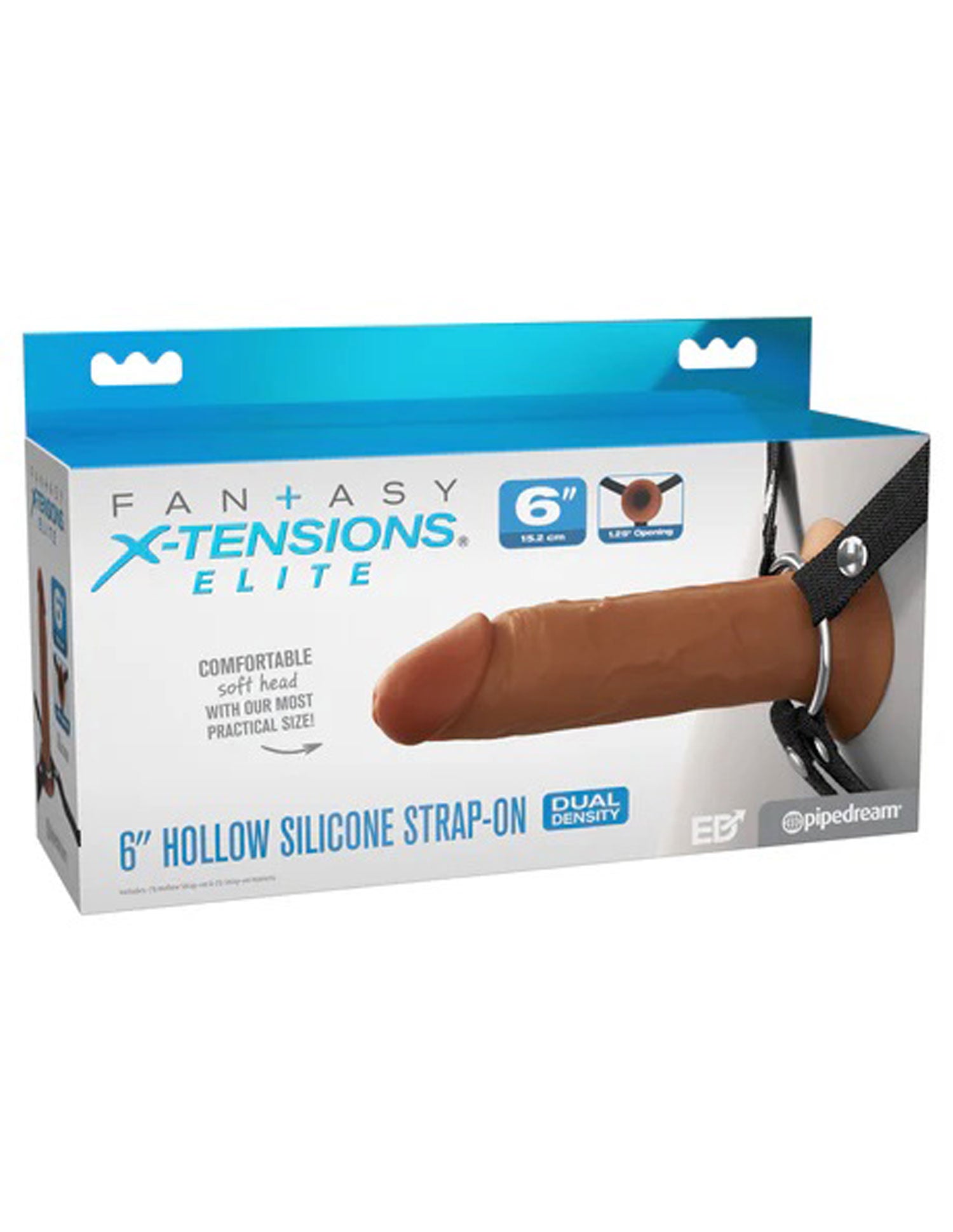 "Fantasy X-Tensions Elite 6 Silicone Hollow Strap Dual Density Brown PD4158-29"