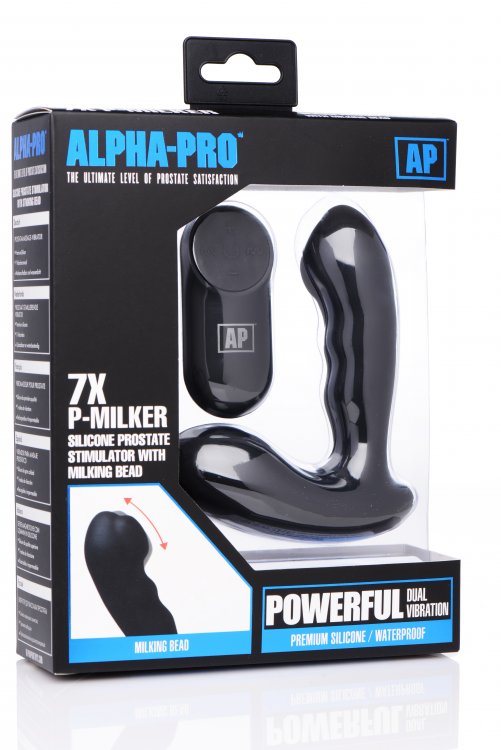 "7x P-Milker Silicone Prostate Stimulator With Milking Bead AP-AG151"