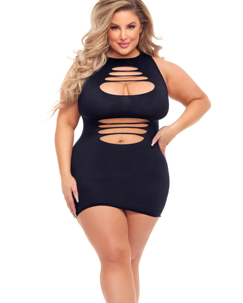 "Can't Commit Dress - Queen Size - Black PKL-25122XBLKQ"