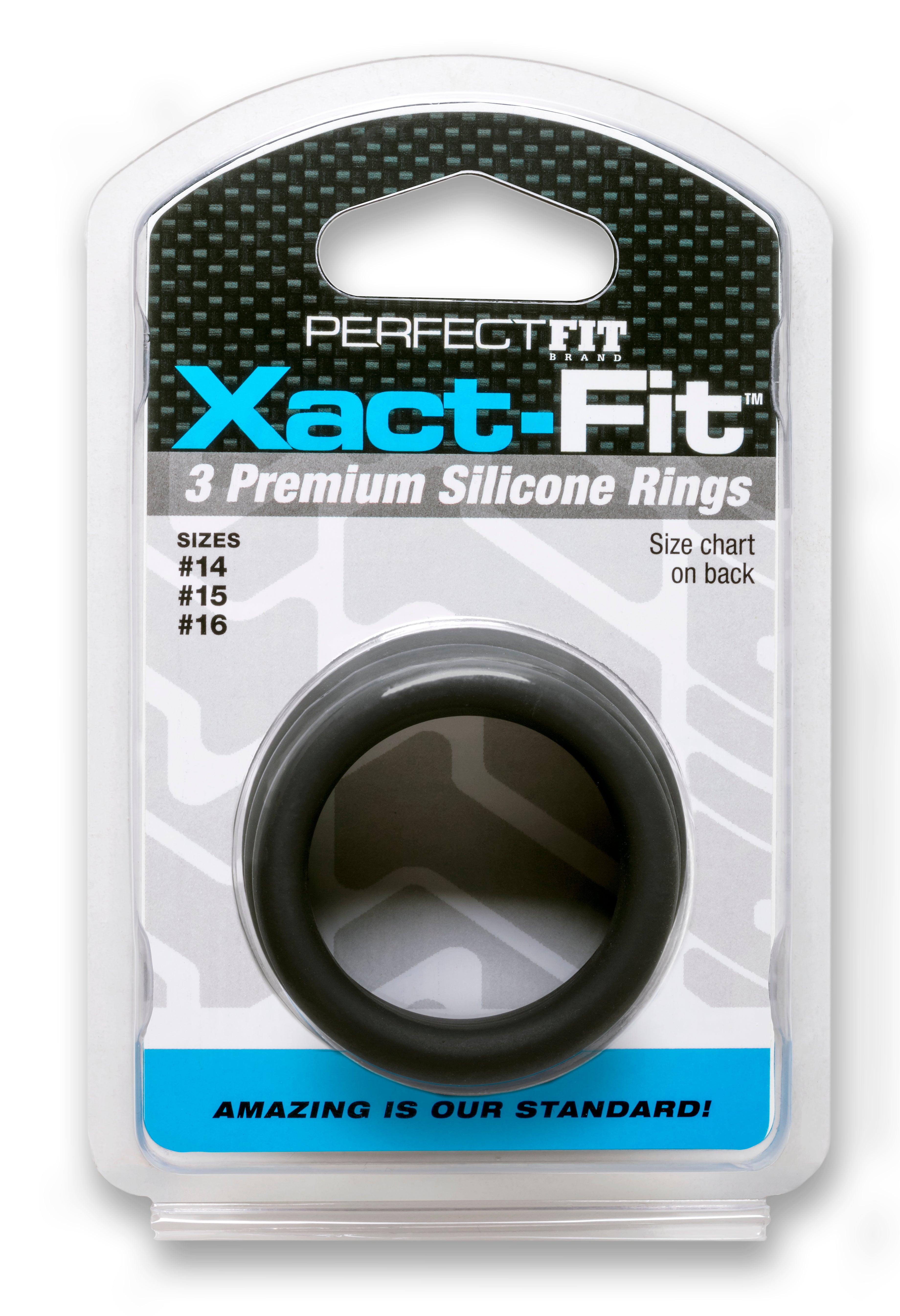 Xact- Fit 3 Premium Silicone Rings - #14, #15, #16