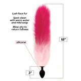 "Foxy Fox Tail Silicone Butt Plug - Pink Gradient IC1400"