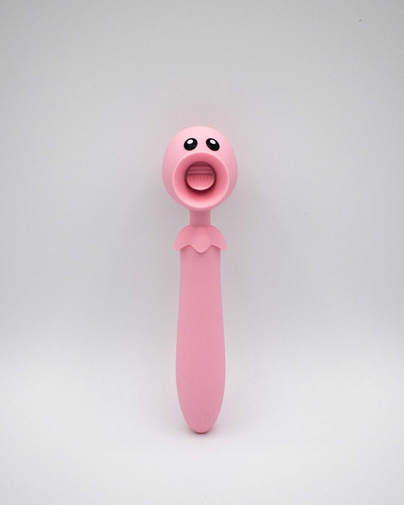 Lick n' Stick Clit Flicker and G-Spot Vibrator - Pink