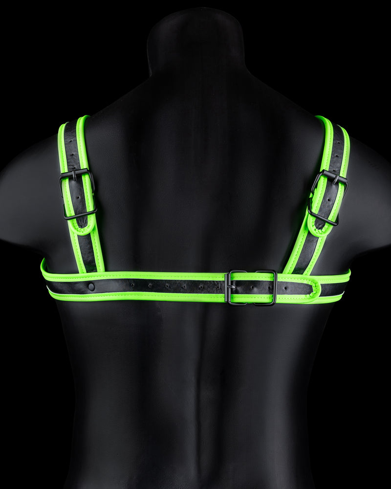 "Bonded Leather Buckle Harness - Small/medium - Glow in the Dark OU-OU773GLOSM"