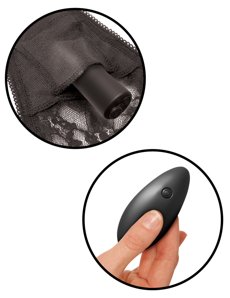 Serie Fetish Fantasy Bragas con control remoto para cita nocturna - Negro