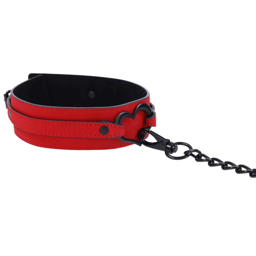 "Amor Collar and Leash - Red SS09954"