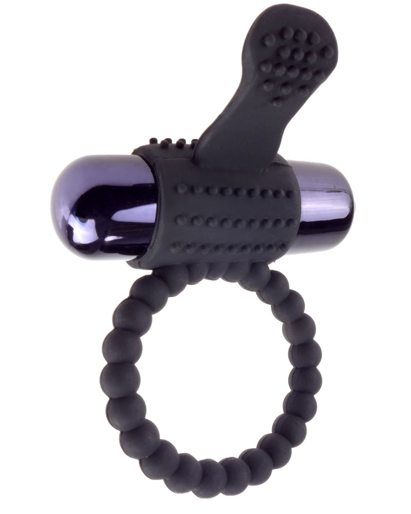 "Fantasy C-Ringz Vibrating Silicone Super Ring Black PD5966-23"