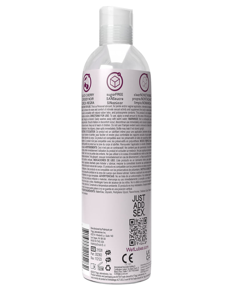 "Wet Delicious Oral Play - Black Cherry - Waterbase Flavored Lubricant 4 Oz WT21528"