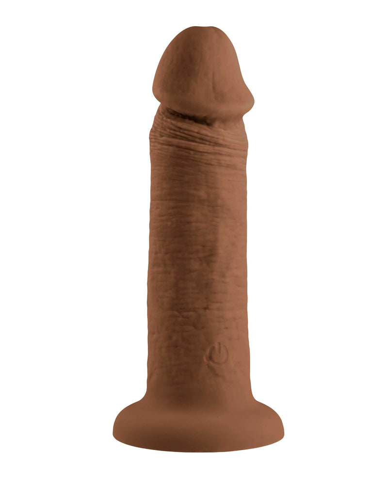 6 Inch Girthy Vibrating Dong - Dark