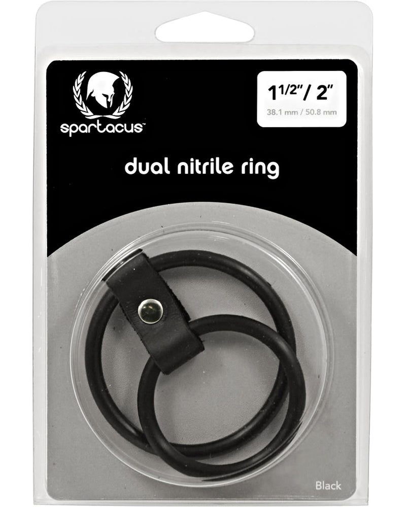 "Nitrile Dual Cock Ring - Black BSPL-06D-2"
