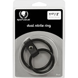 "Nitrile Dual Cock Ring - Black BSPL-06D-2"