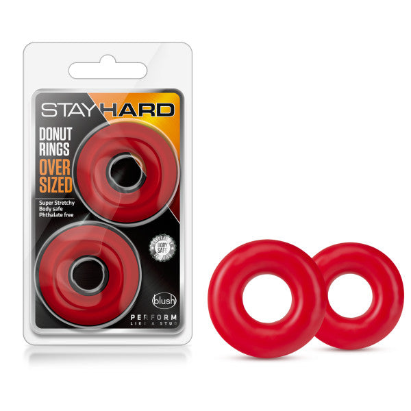 "Stay Hard - Donut Rings Oversized - Red BL-00988"