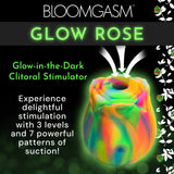 Glow Rose Glow-in-the-Dark Rose Clit Stimulator - Rainbow