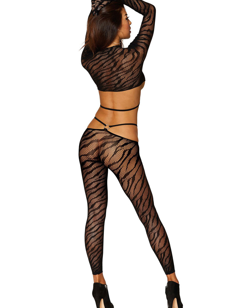 "Ls Bralette and Legging - One Size - Black DG-0423BLKOS"