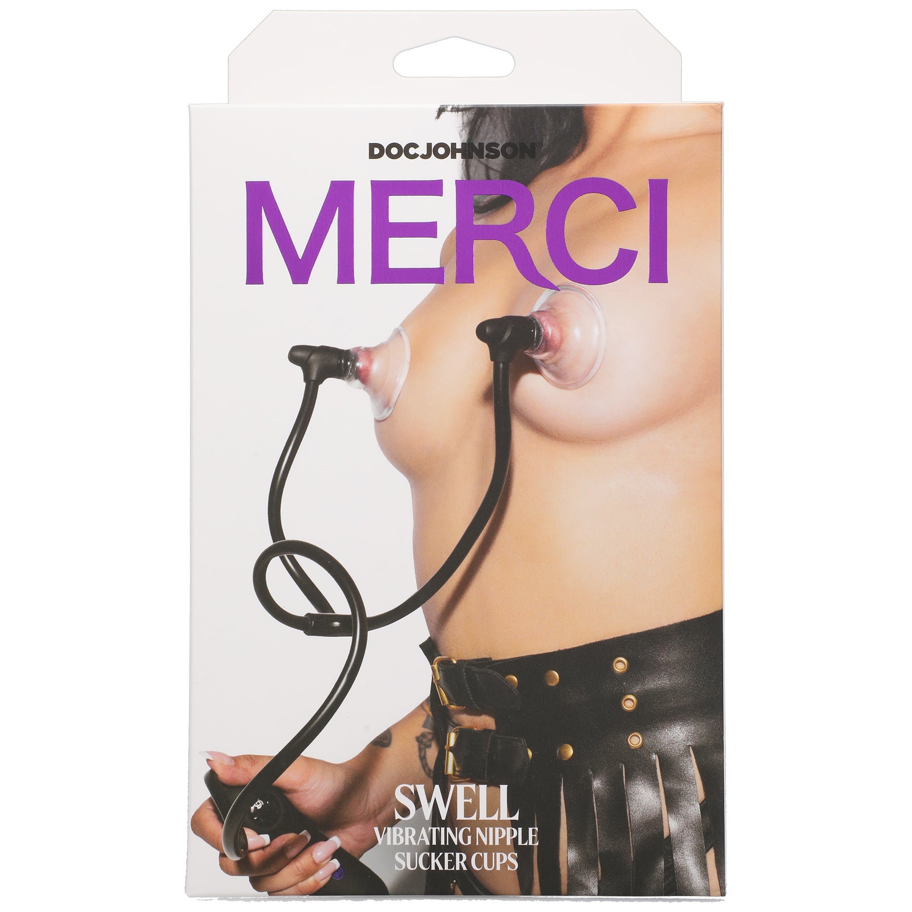 "Merci - Swell - Auto Vibrating Nipple Sucker Cups - Black DJ2404-13-BX"