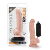 "Dr. Skin - Dr. Tim - 7.5 Inch Vibrating Cock With Suction Cup - Vanilla BL-13723"