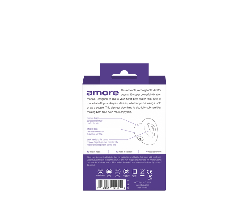 Amore Rechargeable Pleasure Vibe - Purple