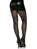 Zebra Net Tights - One Size - Black