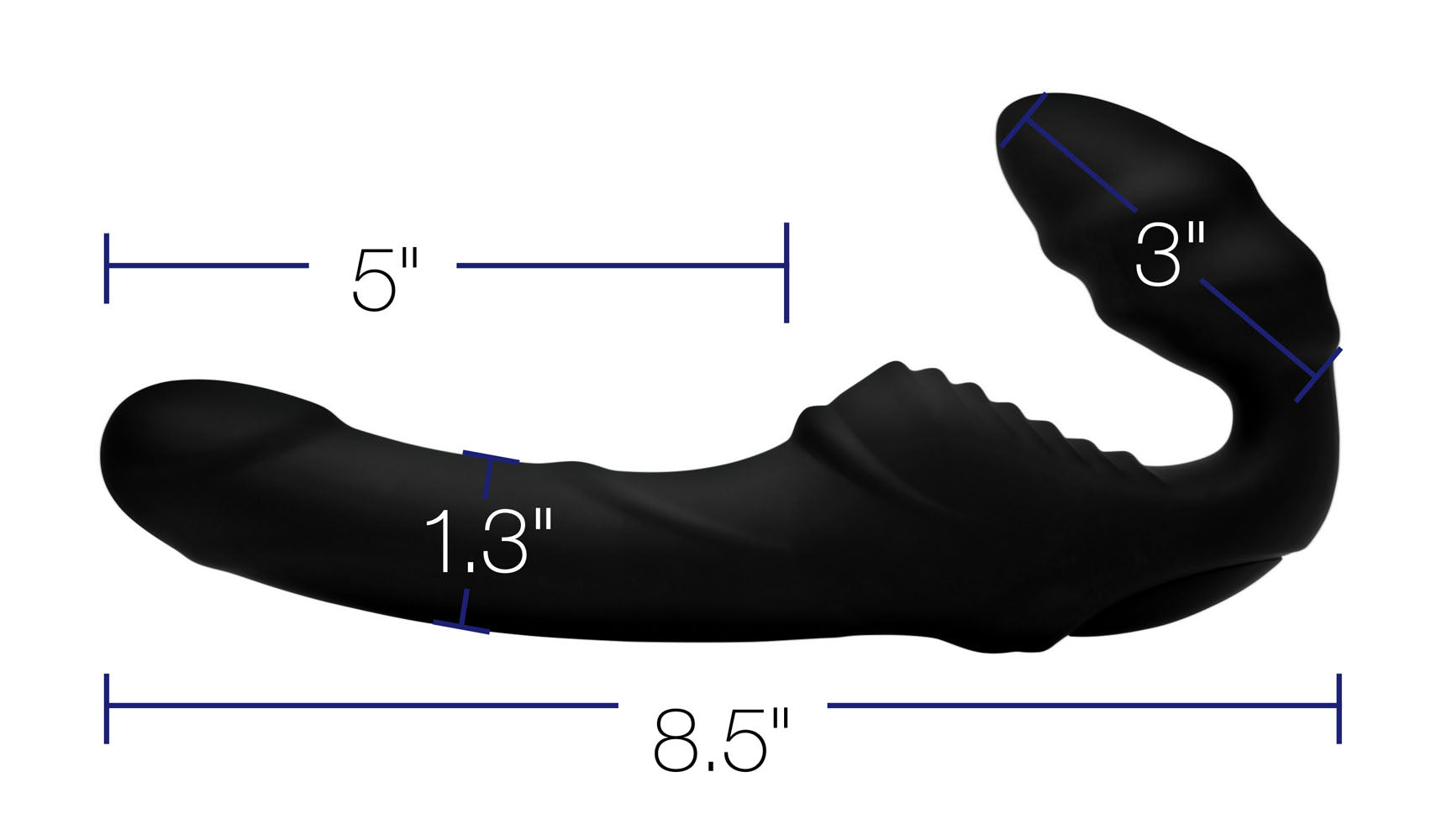 "Pro Rider 9x Vibrating Silicone Strapless Strap on With Remote Control SU-AF895"