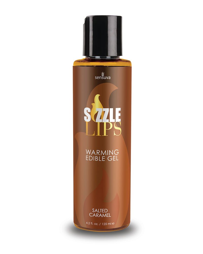 "Sizzle Lips Warming Edible Gel - Salted Caramel - 4.2 Fl. Oz. / 125 ml SEN-VL446"