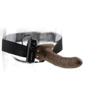 Fetish Fantasy Series 8-Inch Vibrating Hollow Strap-on - Brown