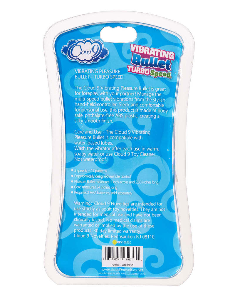 Cloud 9 3 Speed Bullet With Remote - Purple